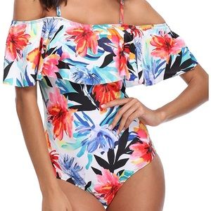 Women’s Large One Piece Floral Bathing Suit NWT